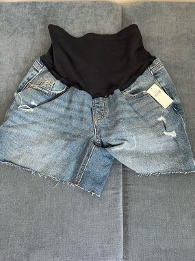 Old Navy Light Blue Denim Maternity Shorts